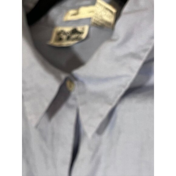 Irish Linen Floral Embroidery Shirt 1X Coastal Preppy Classic Western Boho Chic - Picture 8 of 12